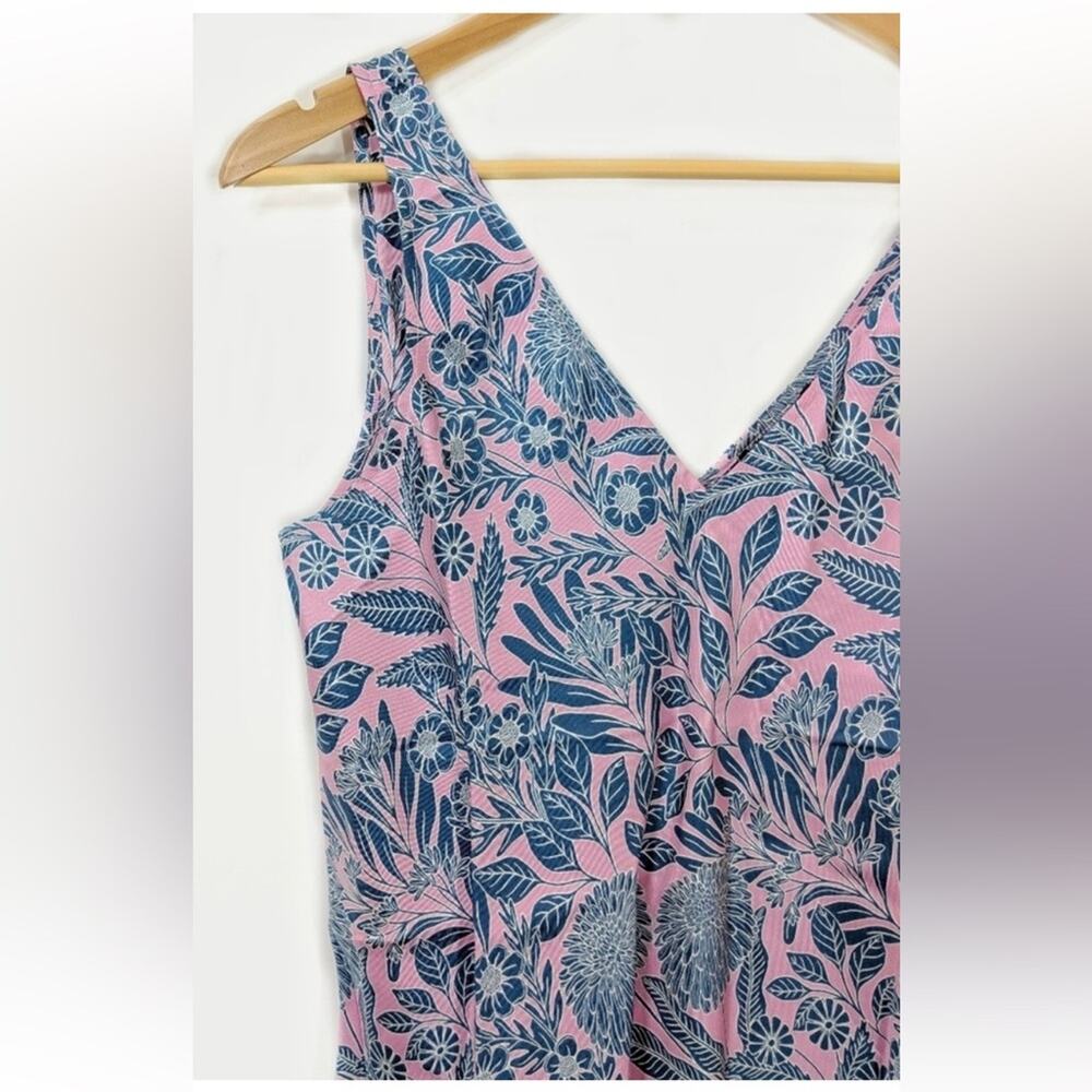 J.Crew x Abigail Borg Floral Silk Tank Top Camisole Pink Blue Size 8 - Picture 8 of 12